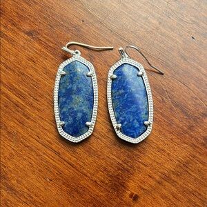 Kendra Scott Blue and Silver Drop Earrings